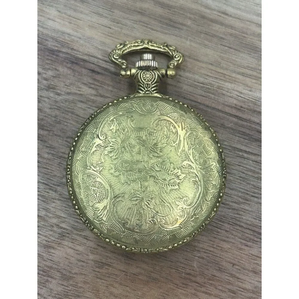 Vintage Monte Carlo Double Eagle Bicentennial Pocket Watch Quartz Works New Batt